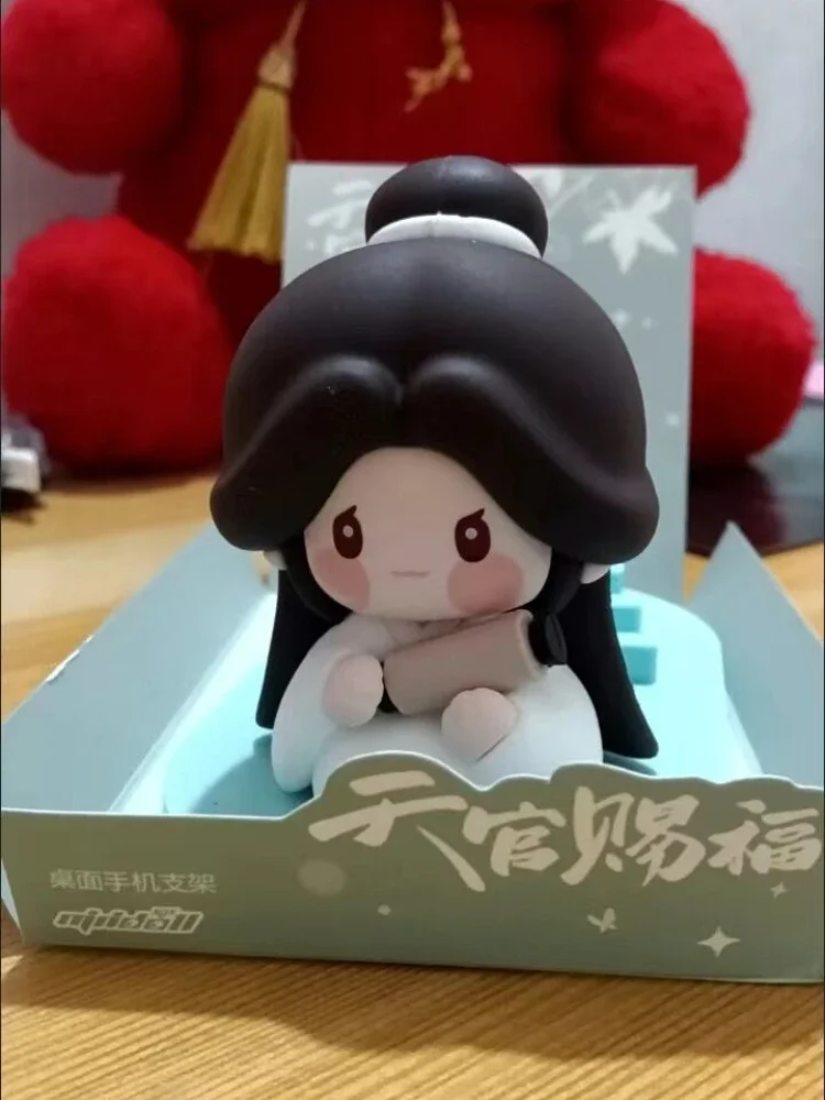 In Stock Genuine Anime Tian Guan Ci Fu Tgcf Xie Lian Hua Cheng Figure Mobile Phone Support Holder Doll Toys Cute Cosplay Gifts