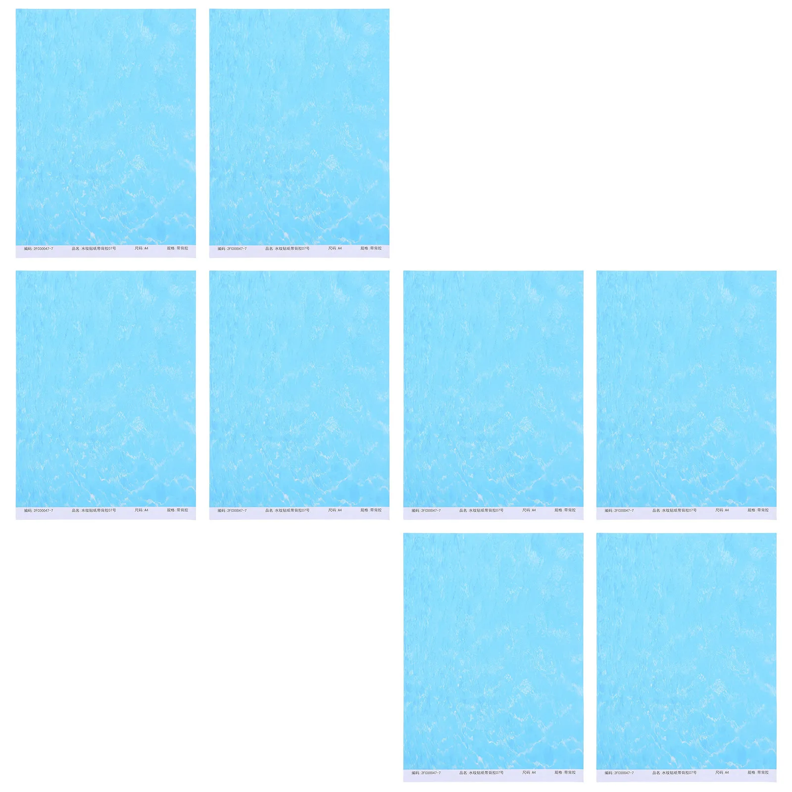 8Pcs Lifelike Ripple Effect Water Sticker Sheet Adhesive Diorama Stream Lake Scenery Decal for Miniature Railway Sand Table