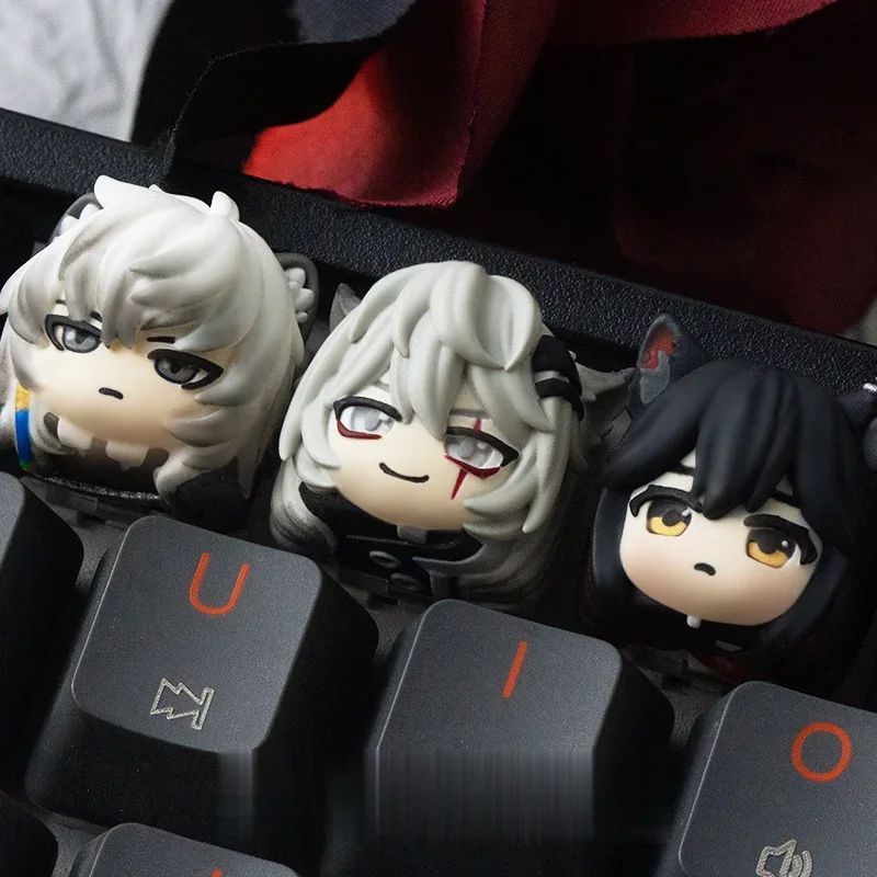 

Arknights Theme Resin Keycaps Game Artisan Resin Keycaps Cute Cartoon Keycap Design for MX Cross Stem Keyboards