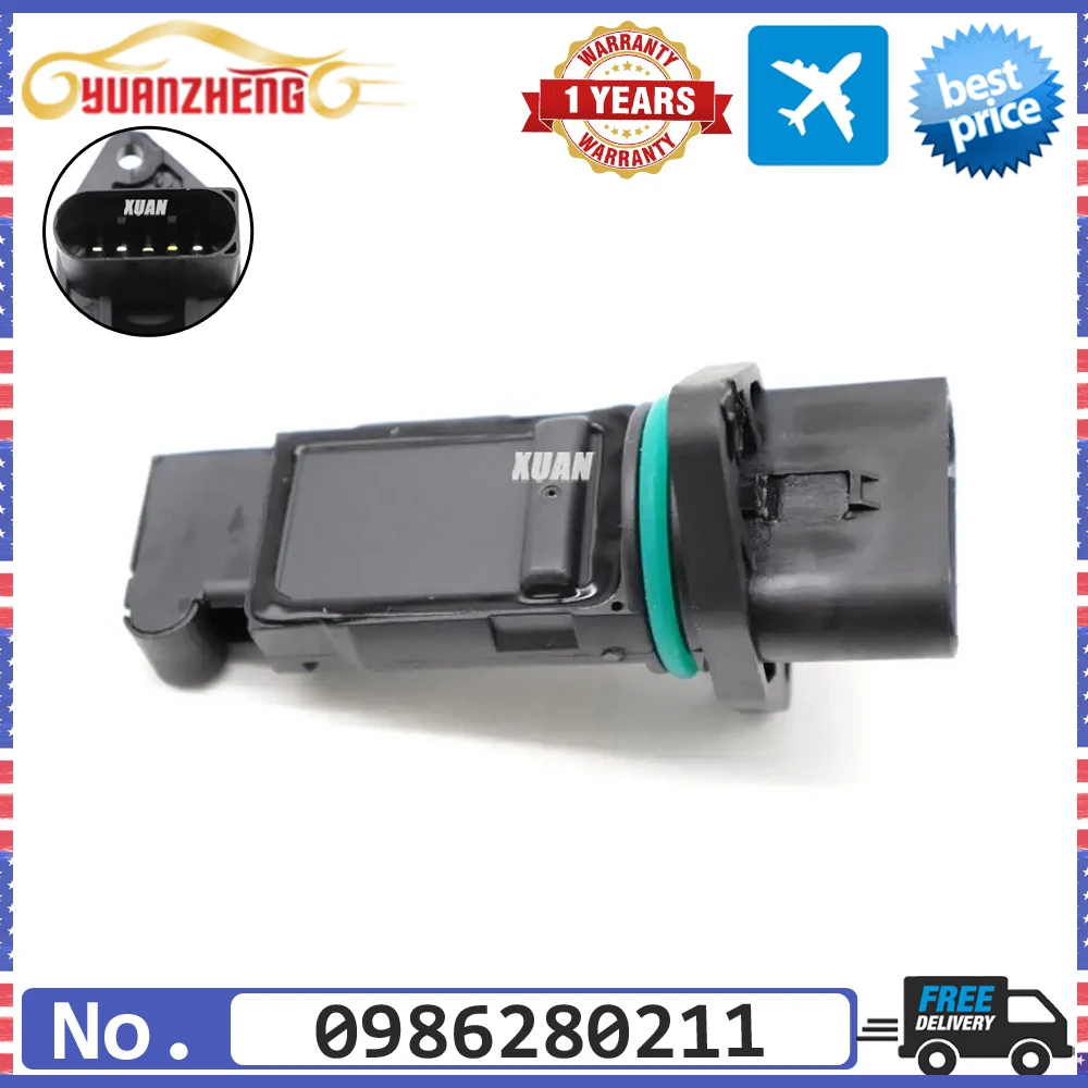 

Mass Air Flow Meters Sensor 0986280211 For Audi A3 S3 quattro TT Roadster 1.8 T 0280218034 F00C262040 06A906461E 06A906461EX