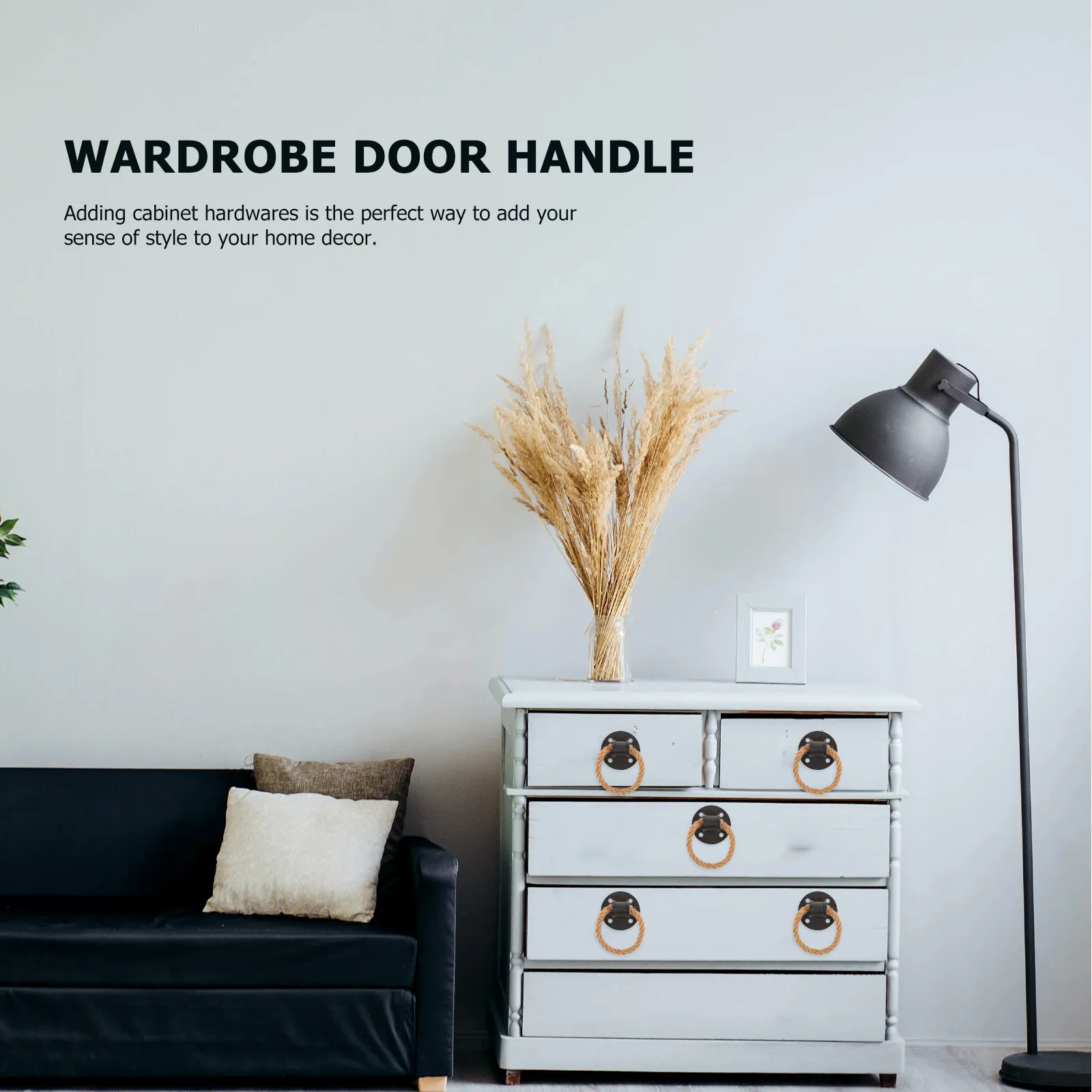 

2 шт. винтажные промышленные ручки-скобы для ящиков с железной рамой и текстурой натурального каната для кухонных шкафов, ванных комнат, дверей и мебели