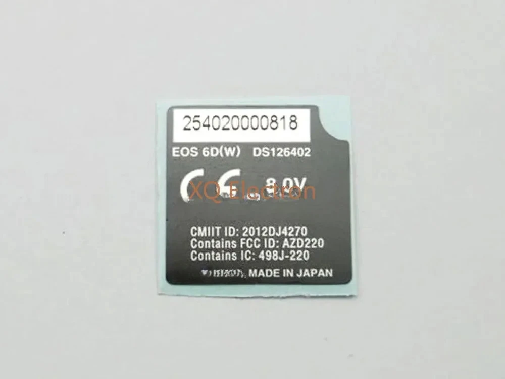 New Bottom Label Number Tape Replacement for Canon 6D Camera Part