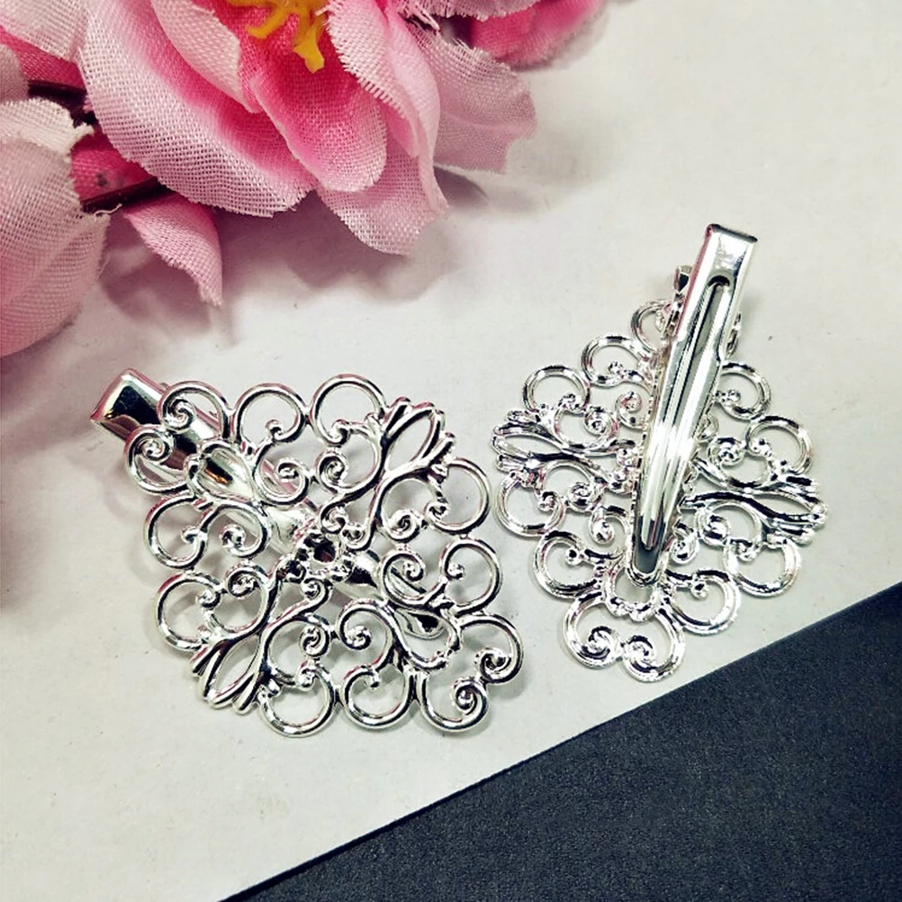 

25Pcs Duckbill Hair Clip Vintage Women Leaf Flower Accessories Barrettes Girls Hairpin Elegant Fashion Wedding Party Daily Life