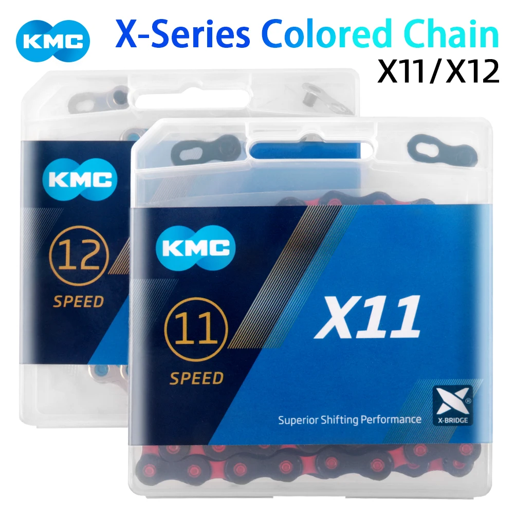 

Велосипедная цепь KMC X11 X12, 11/12 скоростей, для MTB и шоссейных велосипедов, 11V, с быстросъемным звеном, совместима с Shimano, SRAM, Campagnolo