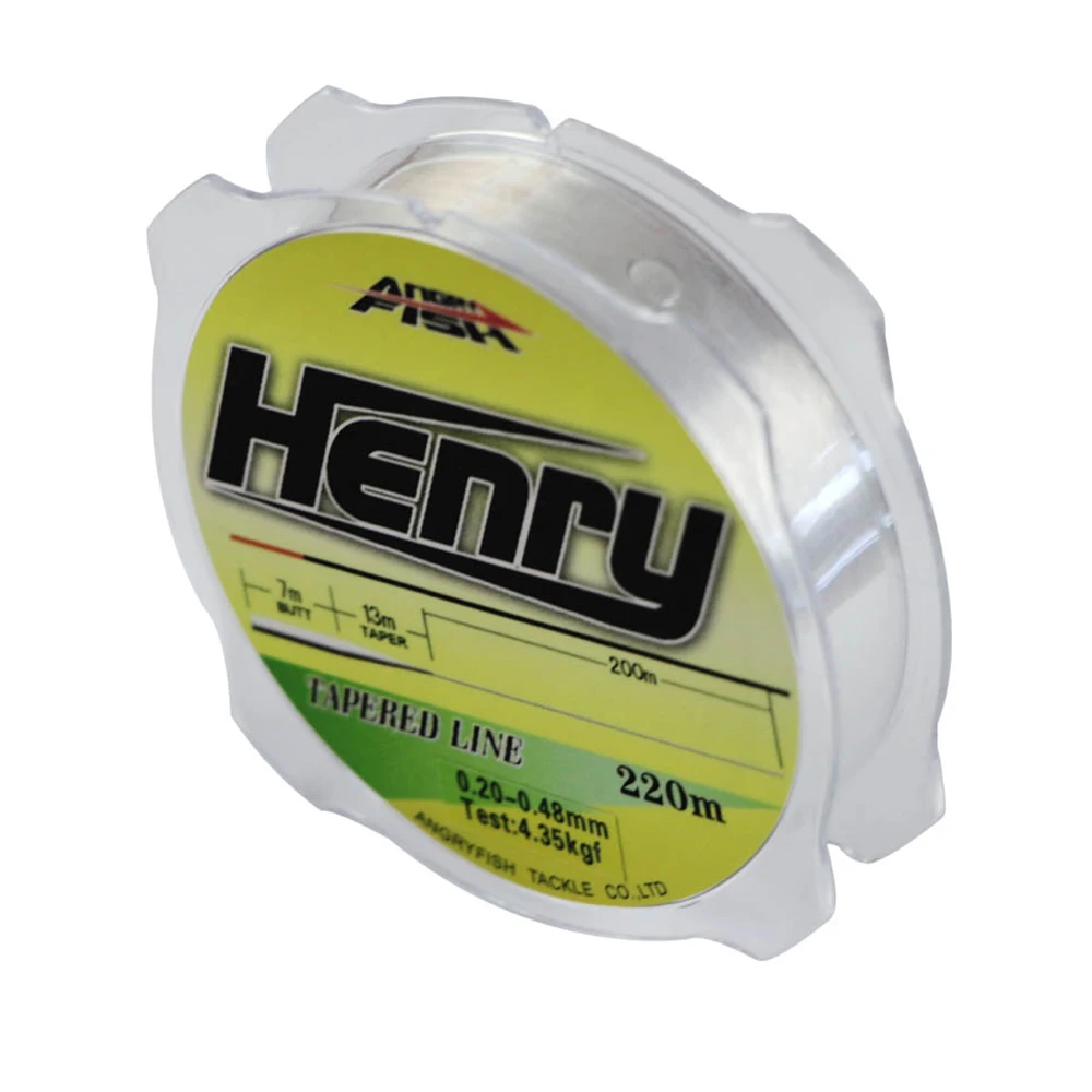 New Sport Fishing Line Nylon Tapered Line 220m Henry Series Popular Strong Strength Line Monofilament Nylon Tackle Sea Dropship