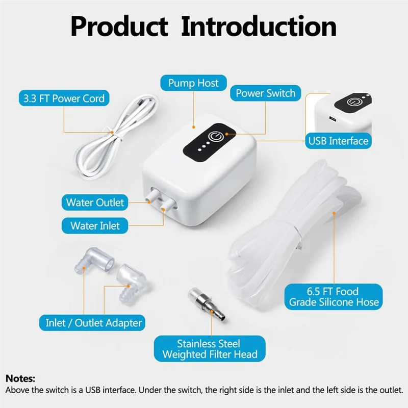 Picture 3: B51CNEW! Rechargeable USB Electric Auto Siphon Pump Electric Auto Siphon Pump For Home Brew, Wine, Beer, Beverages