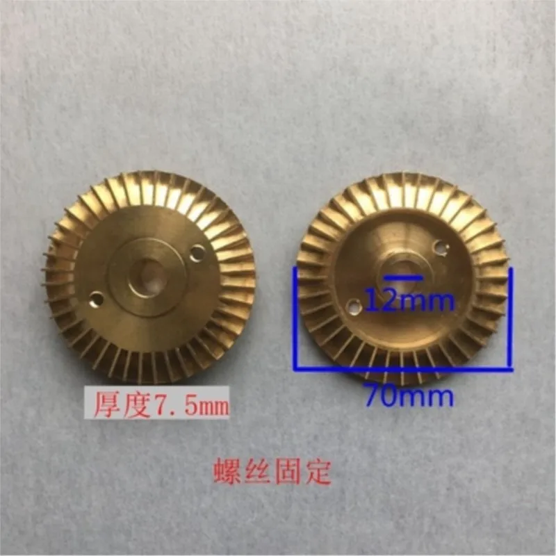 1PC Water Pump copper Impeller Double Side 60x12mm Brass Backward Curved Vanes Self priming pump double-sided accessories