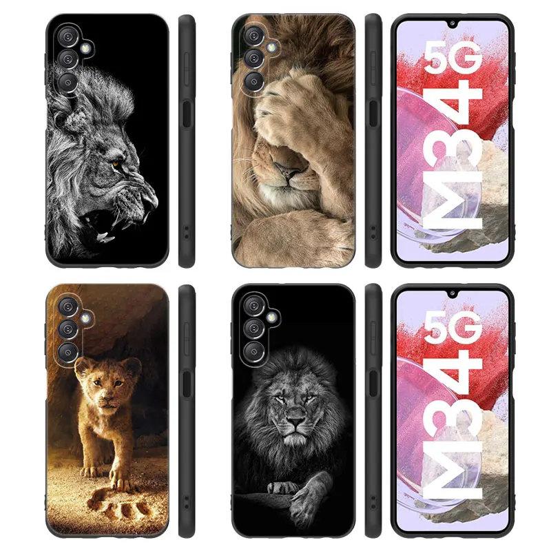 Lion Alpha Male Cub Phone Case For Samsung Note 8 9 10 Lite 20 Ultra M40 M60 M80 S M14 M32 M33 5G M04 M10 M11 M31 M42 M51 M62