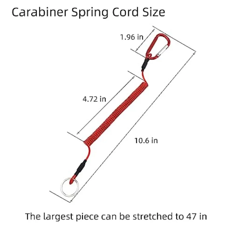 حلقة تسلق لمكافحة خسر حبل الربيع الحبل كاياك مجداف المقود الربيع لفائف المفاتيح قابل للسحب طول 10.6 ihes الصيد الحبل Retr