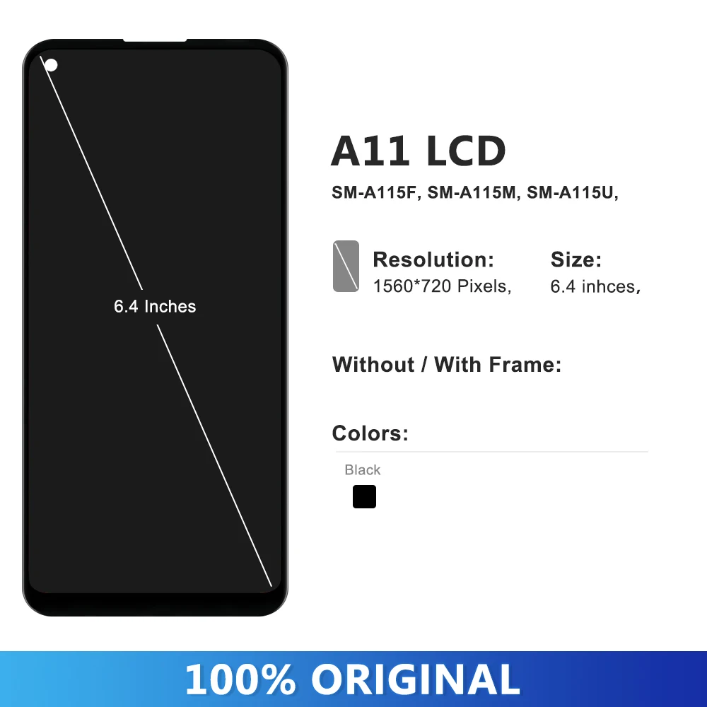 A11 Display Screen For Samsung A11 A115F A115F/DS LCD Display Touch Screen Digitizer Assembly A11 Screen Replacement