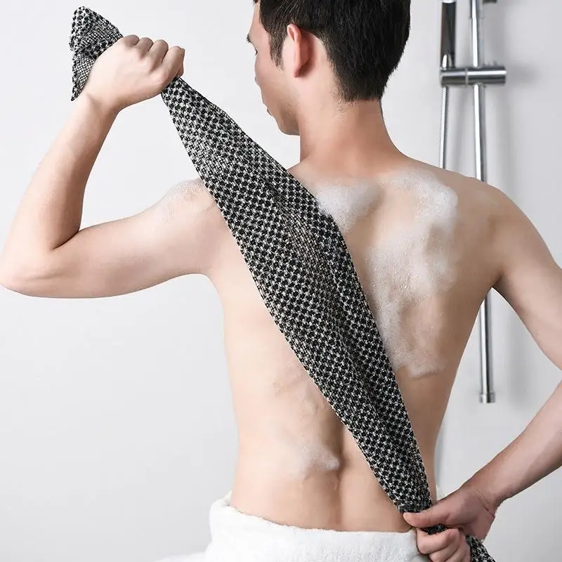 Japanese Nylon Exfoliating Rubbing Washcloth Long Body Scrub Towel for Back Shower Bathroom Accessory