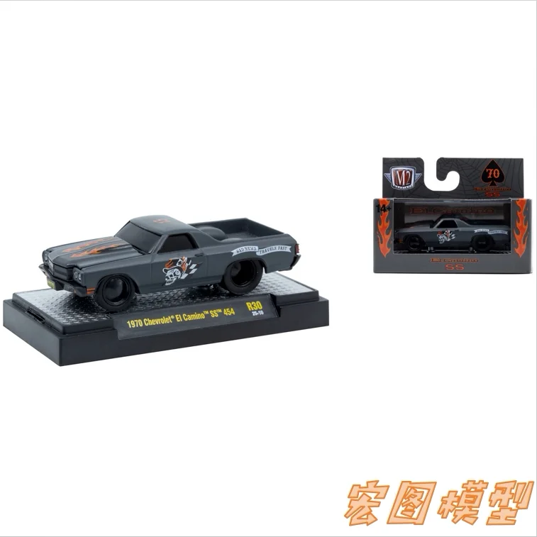 M2 Machines 1:64 1970 El Camino SS 454 diecast alloy car model Children's toys and gifts