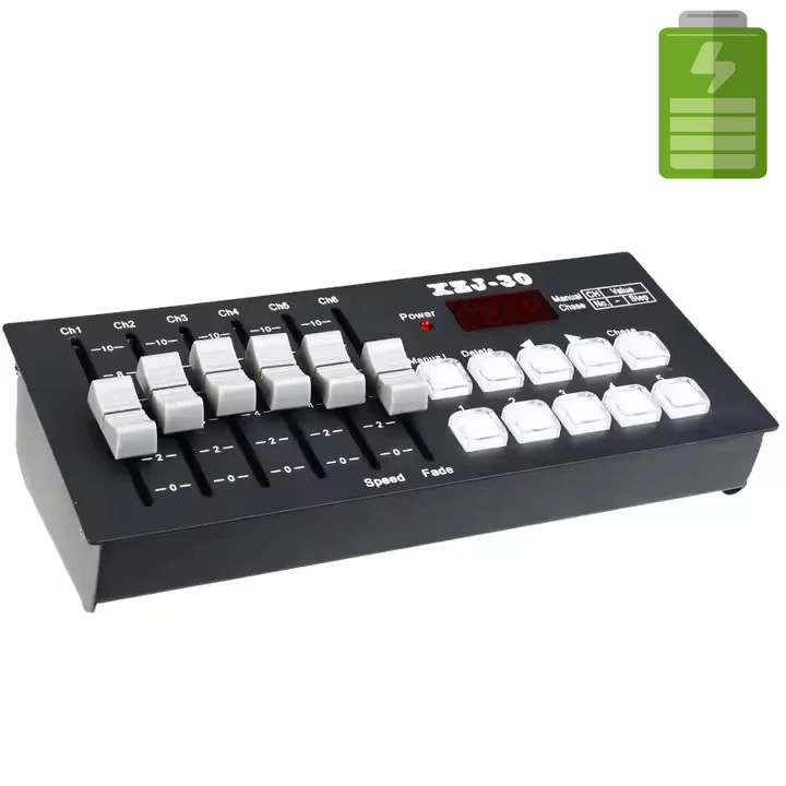 ZC1-Mini Batterie DMX Controller Bühnenbeleuchtung Konsole Moving Head Lights