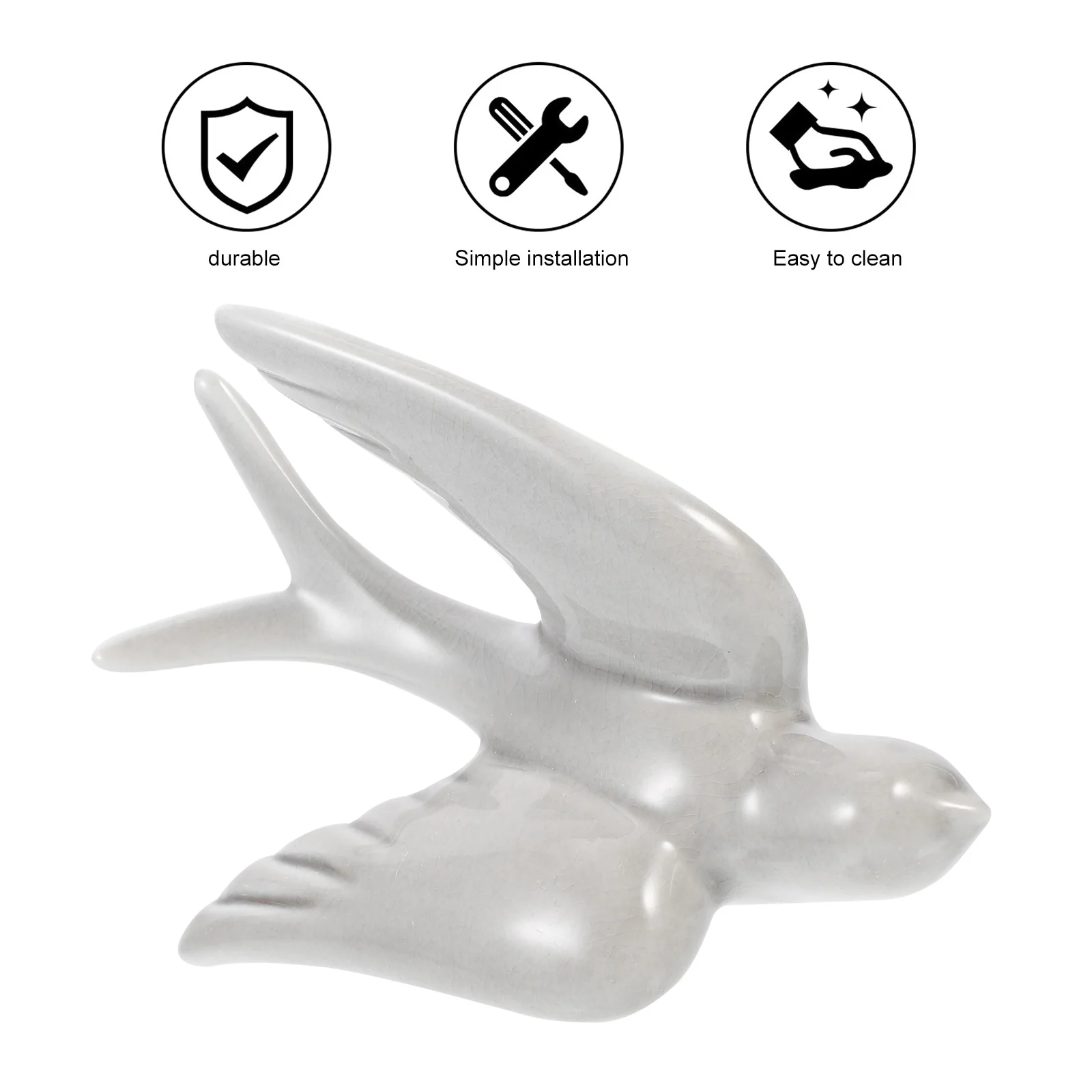 

1Pcs Colorful Ceramic Birds Wall Mounted Decor High Temperature Ice Crack Swallow Home Hanging Nordic Wall Art for Living Room