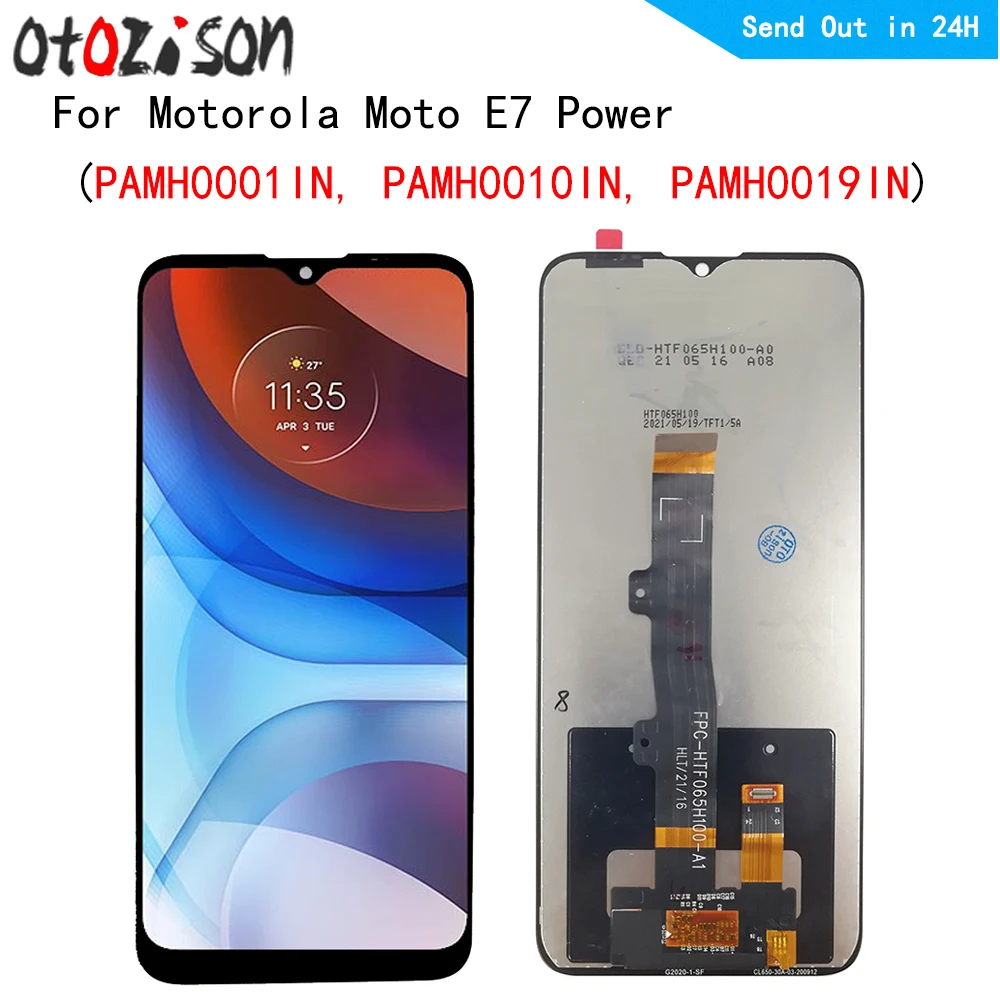 

ЖК-дисплей 6,51 дюйма IPS E7Power для Motorola Moto E7 Power PAMH0001IN, PAMH0010IN, сенсорная панель, дигитайзер с рамкой в сборе