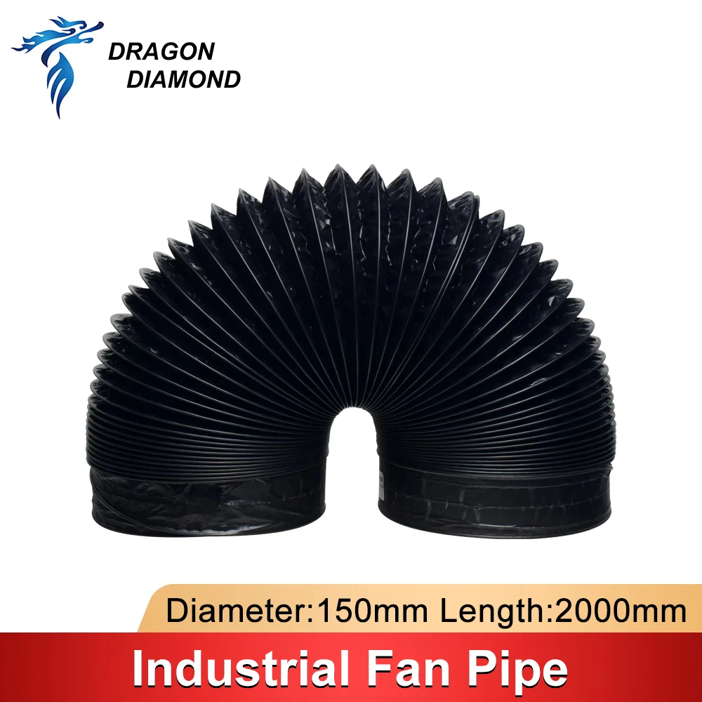 Exhaust Ventilator Pipe Duct Fabric Vent Air Tube Hose Flexible Dia 150mm Intake System