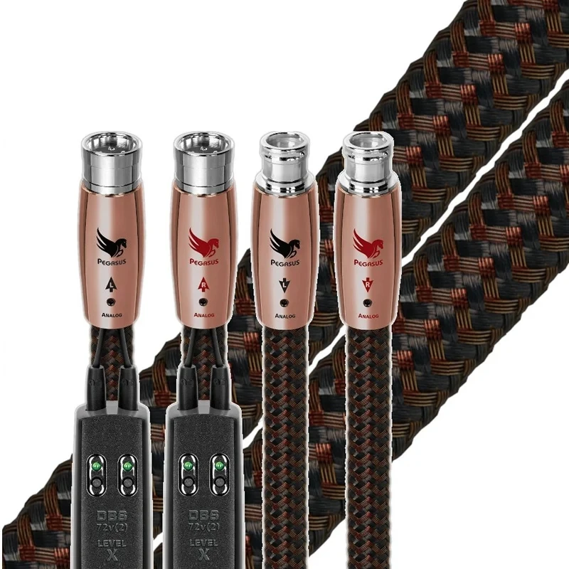 HiFi Audio Hi-End Pair Audiophile Pegasus XLR Balanced Cable PSC+ Copper Interconnect Line with Noise-Dissipation System