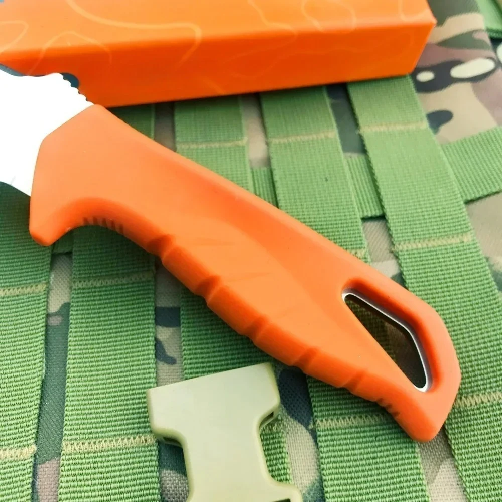 2025 جديد أعلى جودة المحمولة سكين ثابت D2 شفرة ألياف النايلون مقبض فائدة في الهواء الطلق المحمولة التخييم سكين الدفاع عن النفس