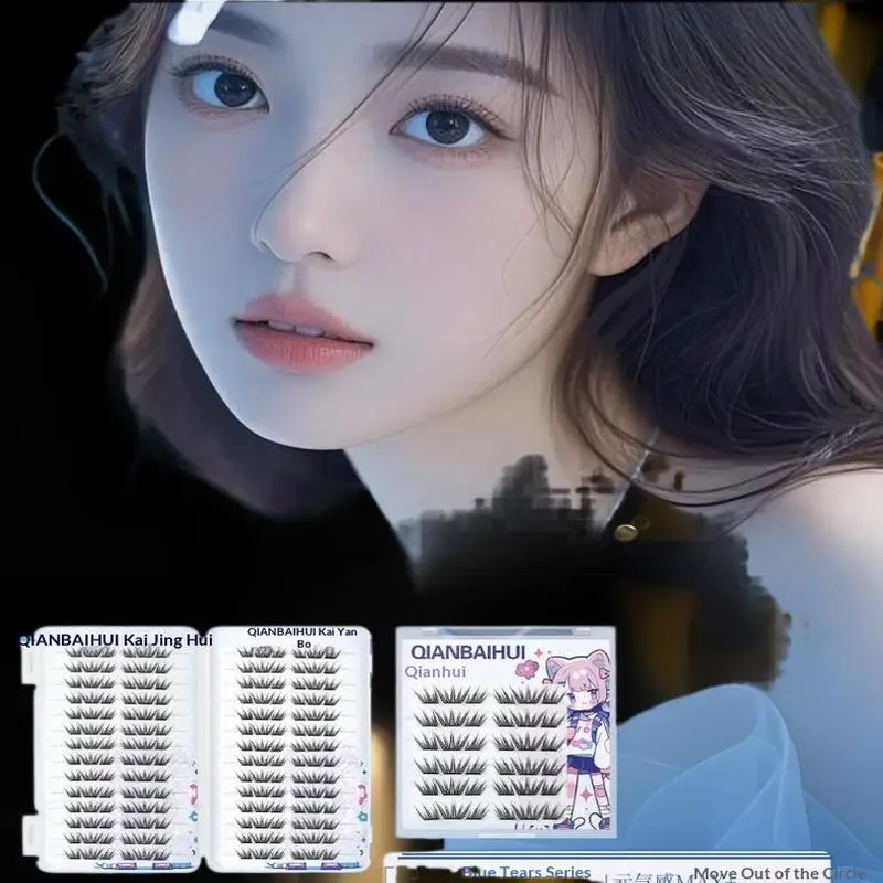 ขนตาปลอมแบบ DIY ไม่ต้องใช้กาว ขนตาปลอมธรรมชาติ ขนตาปลอมสไตล์มังงะ ขนตาปลอมนุ่ม สำหรับแต่งหน้าประจำวัน