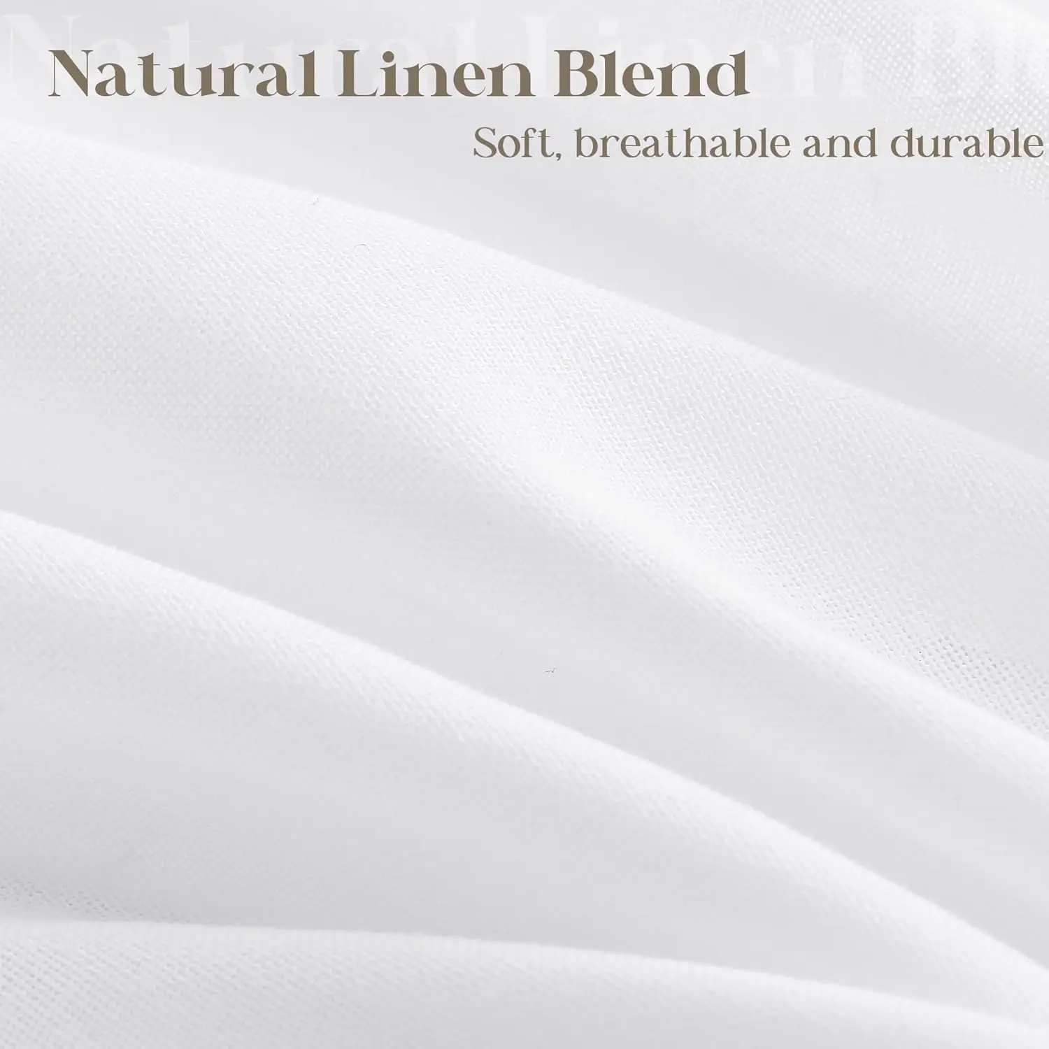 White Linen Shower Curtain Boho Shower Curtain Bathroom Luxury Elegant Textured Linen Blend Cloth Cotton Fabric Water Repellent