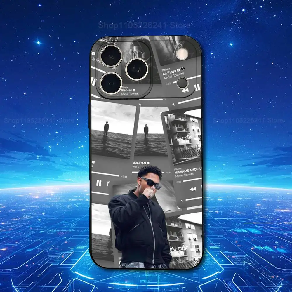 حافظة هاتف رائعة من Singer M-Myke T-Towers لهاتف iPhone 17,16,15,14,13,12,11,Plus,Pro Max,XS,X,XR,SE,Mini,8,7,Soft Silicone Black #6