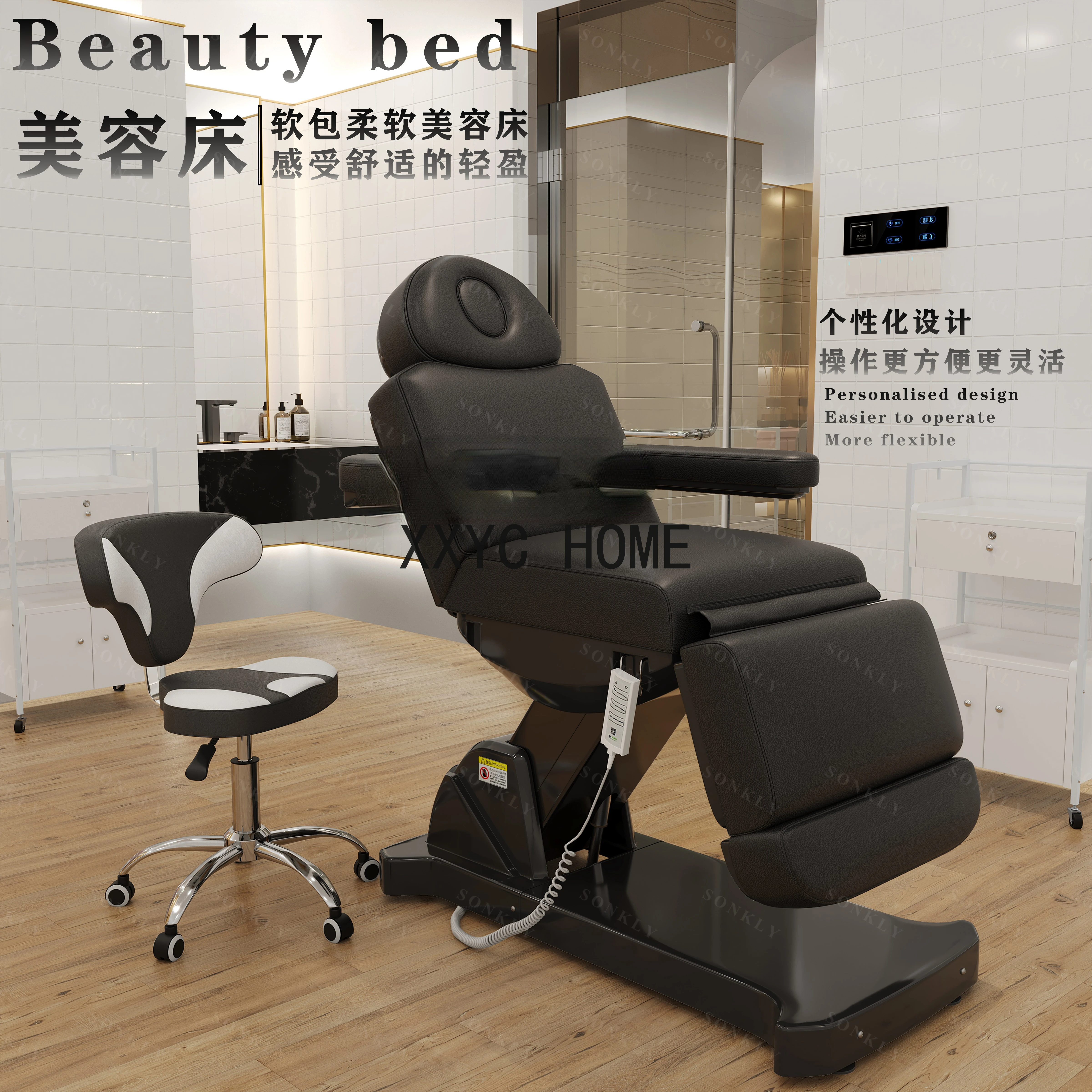 Electric Beauty Bed Medical Beauty Bed Beauty Salon Bed Treatment Chair Micro Whole