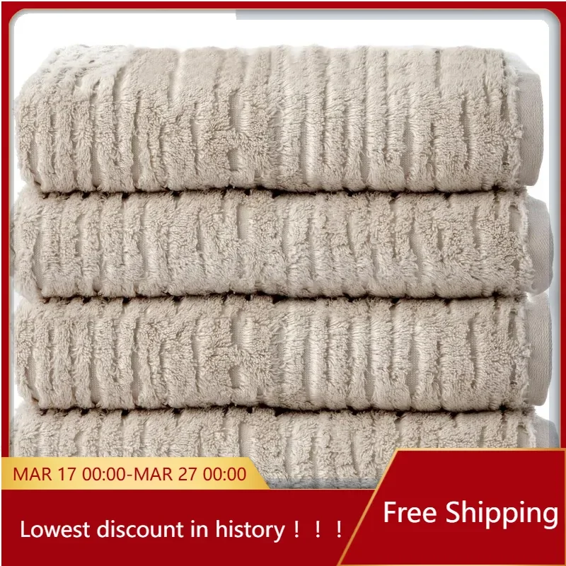 CloudSoft Cotton Luxury 4 Pc Bath Towel Set,