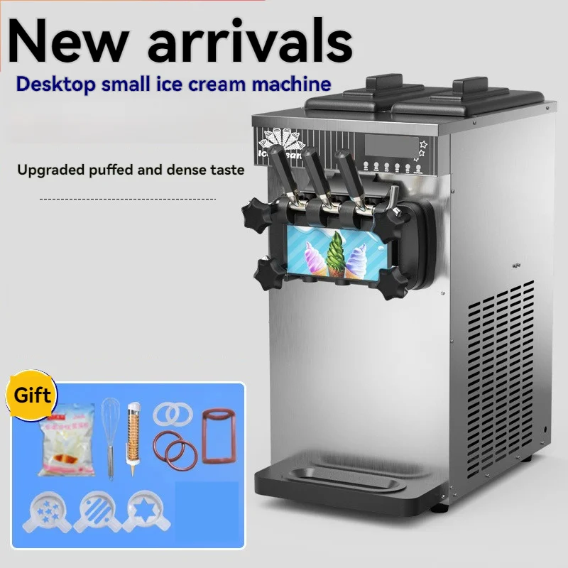 

Electric 1300W 220/110V Soft Ice Cream Machine with 3 Different Flavors Fruit Freezer Hard Mixing Ice Cream Making Machine