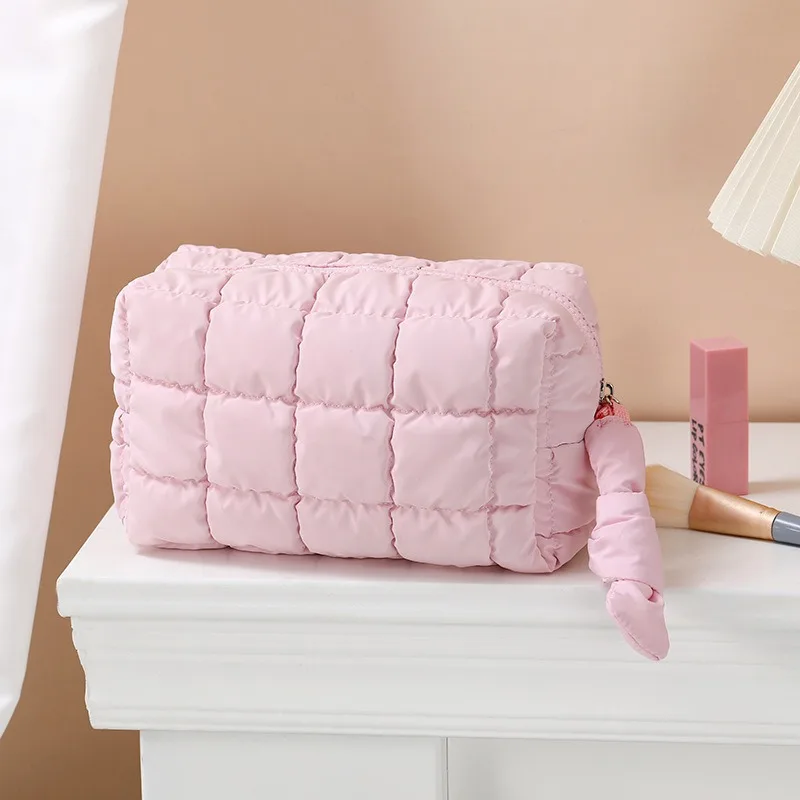 جديد فتاة حقيبة التخزين البوليستر حقيبة مستحضرات تجميل الخريف الشتاء حقيبة صغيرة سعة كبيرة المحمولة أكياس تخزين مستحضرات التجميل للمرأة