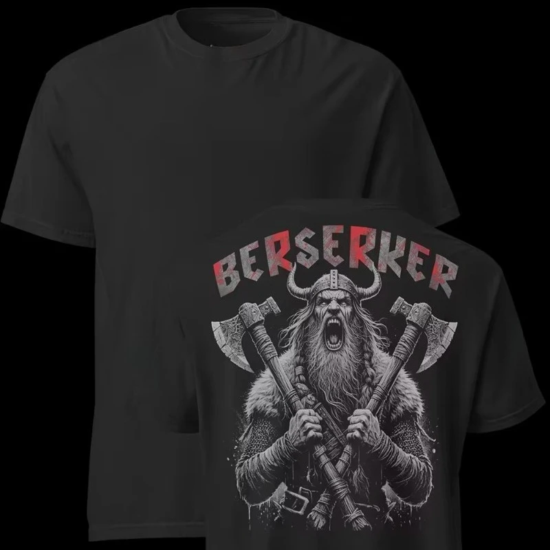 تي شيرت العضلات القطني الجديد لصيف وخريف وشتاء 2025 لكل من الرجال والنساء هو تي شيرت عسكري بمحبي بسيط