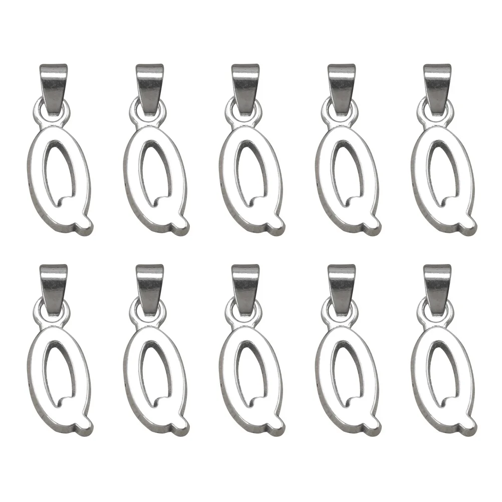 

20 Pcs Letter Necklace Pendant Charm Alloy Beaded Necklaces DIY Charms Jewelry Making Pendants