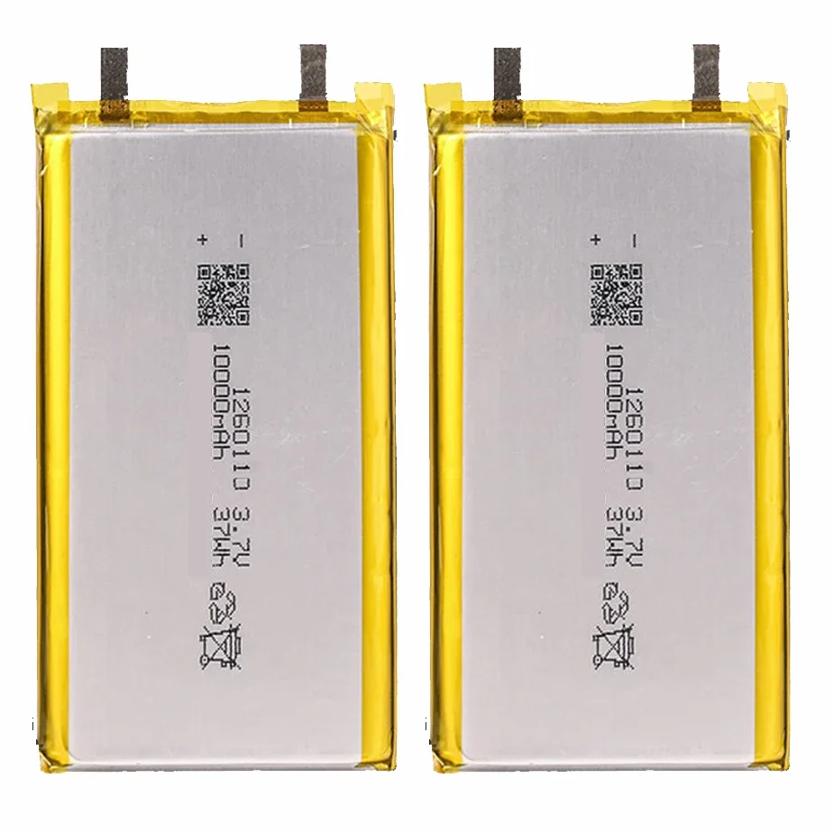 10000mAH 3.7V 1260110 Polymer lithium ion Li-ion Rechargeable battery for POWER BANK GPS Table E-book Batteries