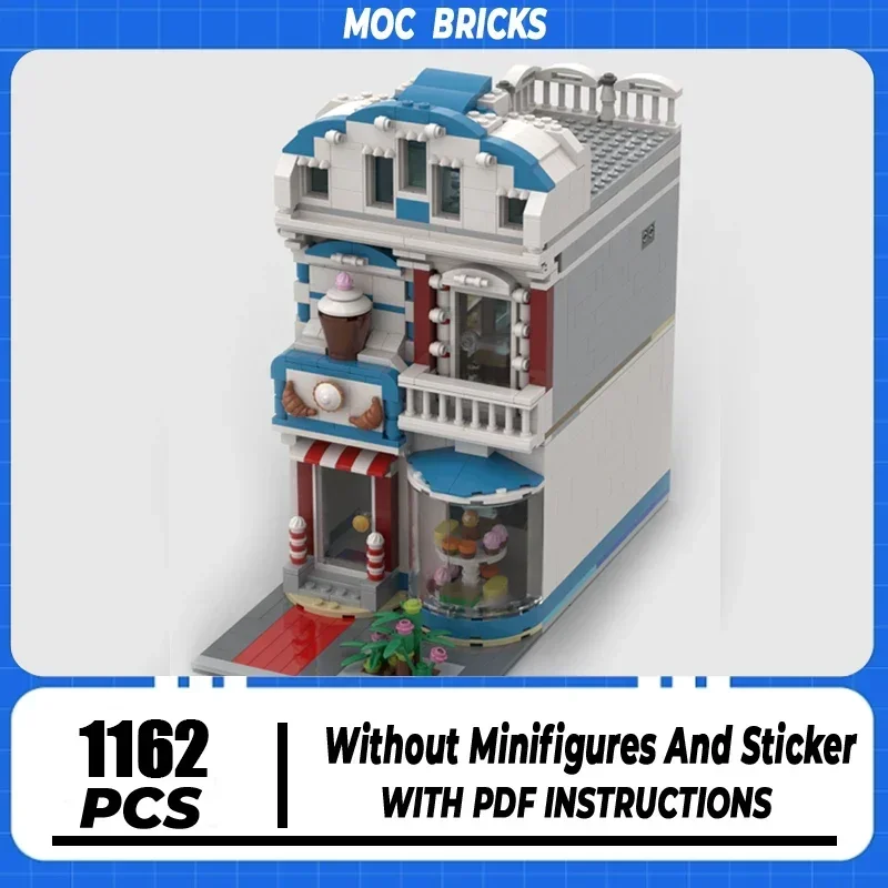 Moc Building Block la  Candy Shop Milodel Technology Brick DIY Assembly Modular City Street View Toy For   Gift