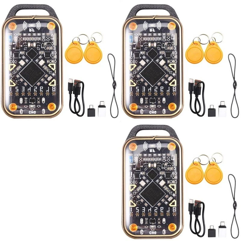 ABJF-3X Chameleon Ultra Upgrade Smart Card Emulator+6Xcuid Keychain RFID Smart Chip Reader 125K 13.56Mhz