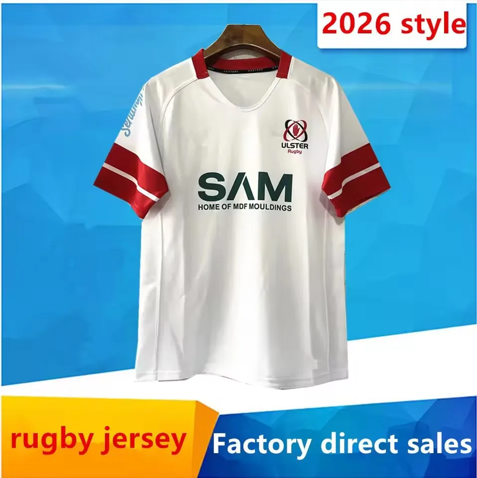 2026 ULSTER المنزل بعيدا الرجبي جيرسي الترفيه تي شيرت رياضي قميص الرجبي قصيرة الأكمام تي شيرت رياضي غير رسمي #1