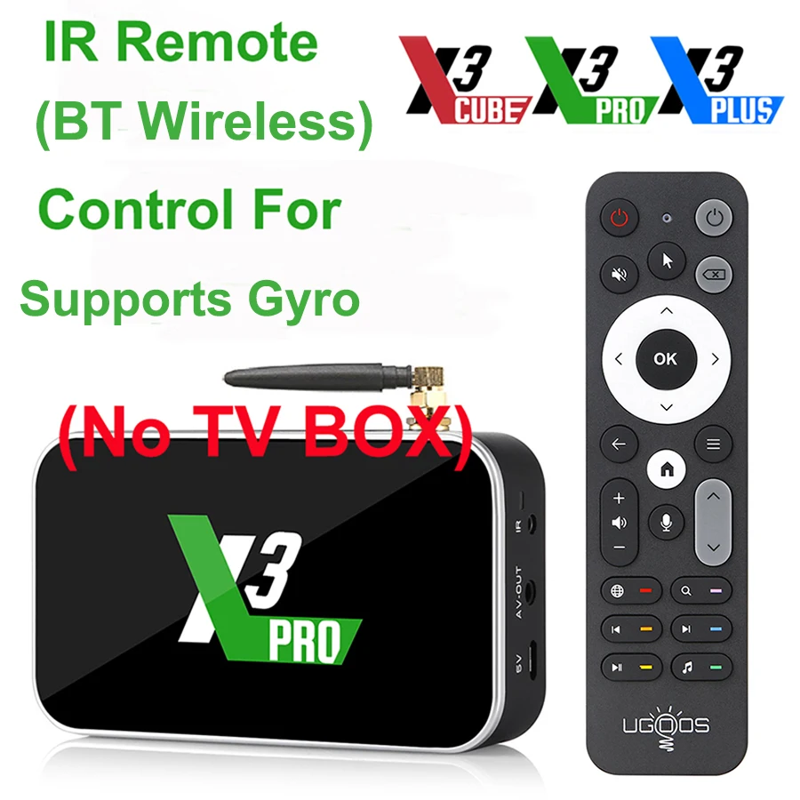 Original New Remote Control for Ugoos X4 Series TV Box, IR & Wireless BT 2-in-1 for X4-CUBE/Pro/Plus S905X4 Android 11.0