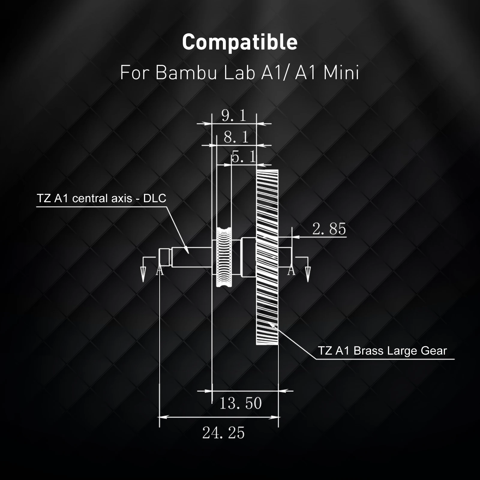 Für Bambu Lab P1P P1S X1C Extruder-Zahnräder, Krallenzahnräder, RNC Nano-beschichtetes gehärtetes Stahl-Schneckengetriebe-Kit, hohe Festigkeit für A1 A1 Mini – Detail 17
