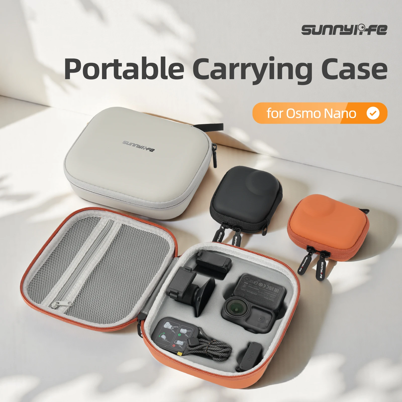 

Sunnylife For DJI Osmo Nano Portable Travel Storage Bag PU Protection Hard-Shell Case For Osmo Nano Camera Accessories