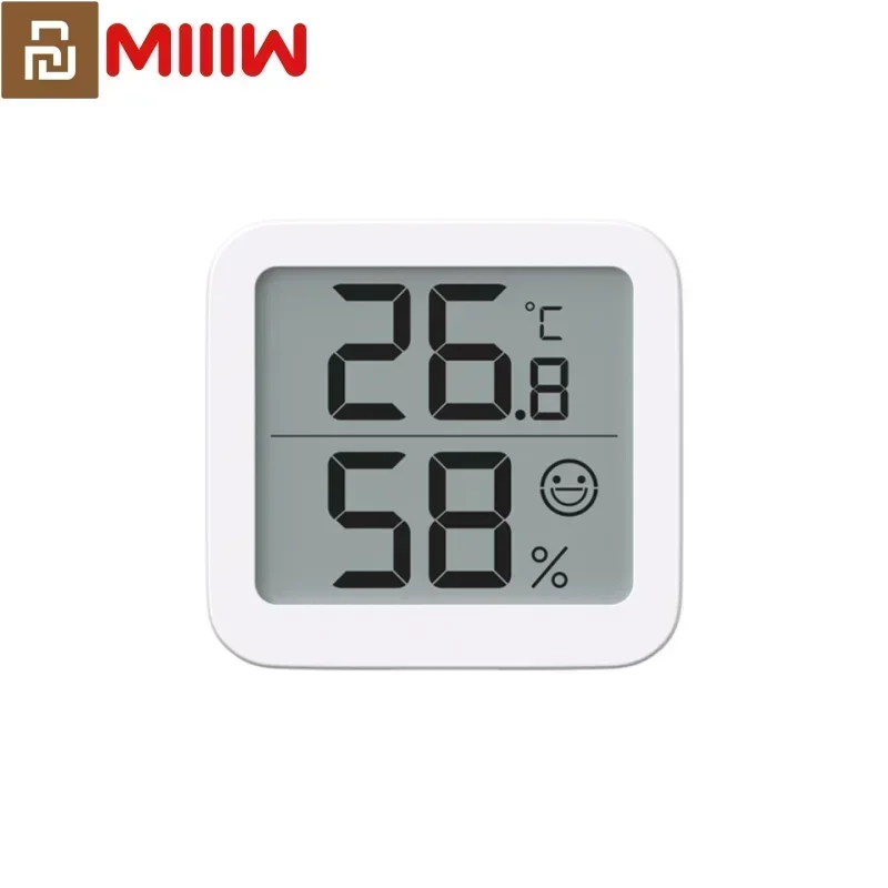 Youpin MIIW Mini Thermometer Hygrometer High-Precision Sensors High Definition LCD Display Screen Stand Pastable Hygrothermograp