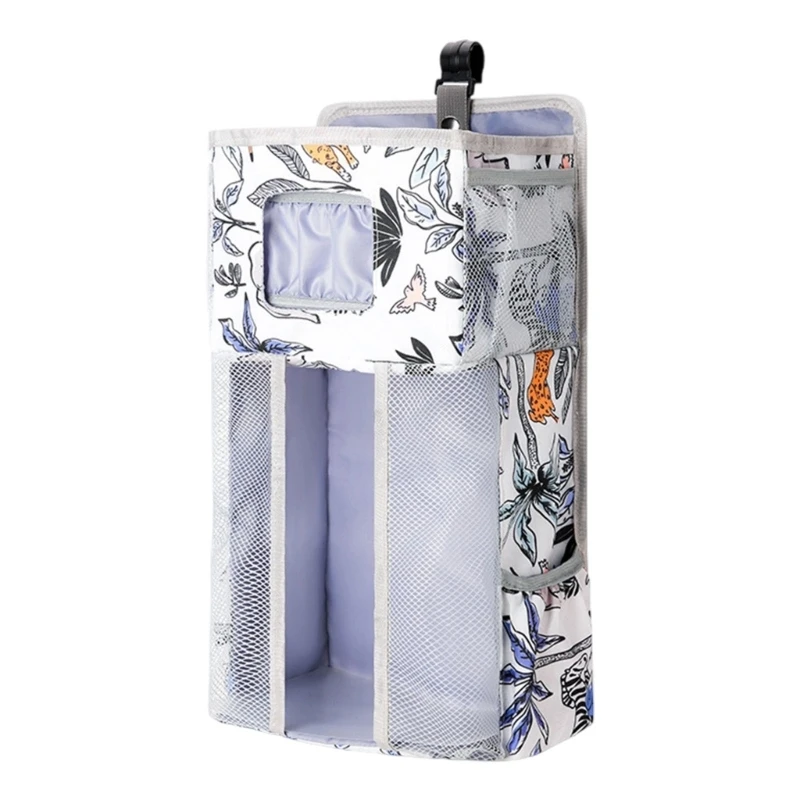 

Nursery Storage Organizers Hanging Bag for Cribs Playard Baby Accessory Multiple Compartment Oxford Fabric Designs