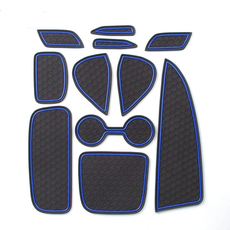 For Toyota Yaris 2020 2021 Rubber Anti-slip Mat Door Groove Cup Pad Phone Cushion Gate Slot Coaster Car Interior Accessories view 4