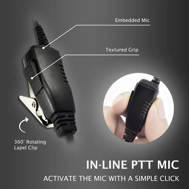 Auricular giratorio en forma de C de 1 hilo, para Motorola CP88, cp100, cp200d, cls1110, cls1410, MAG one bpr40