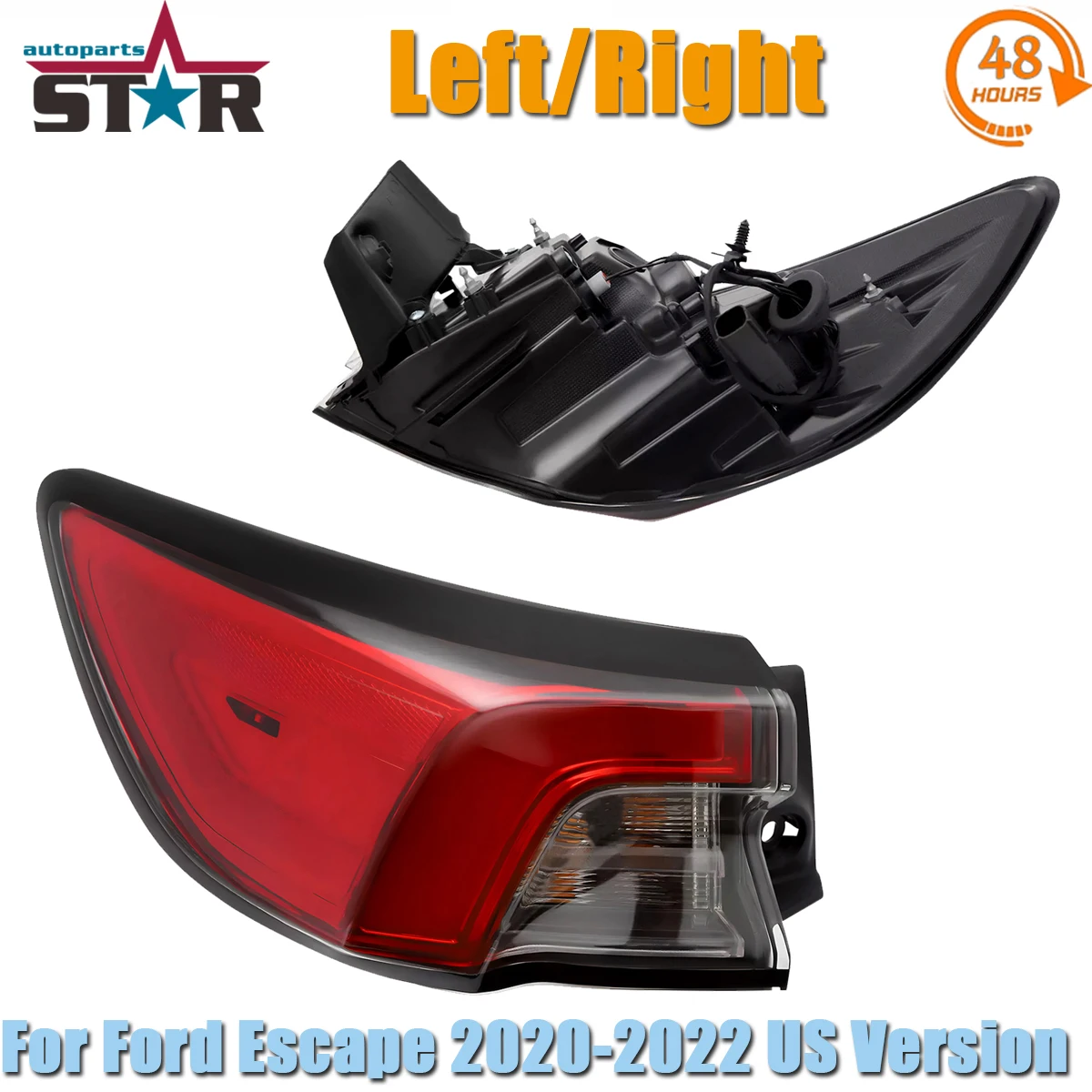 

LED Tail Lights LJ6B-13405 For Ford Escape 2020 2021 2022 US Version Rear Left/Right Lamp taillights Brake with Turn Signal Lamp