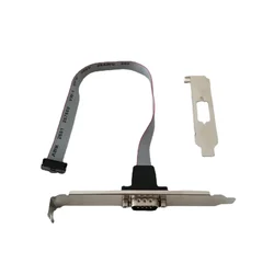 Low profile & Normal Bracket Serial DB9 RS232 9pin 9p Com Port host case Cable
