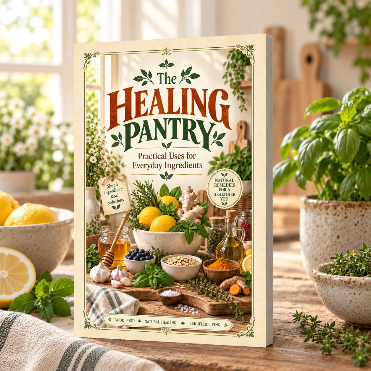 Healing Pantry, Turn Everyday Ingredients Into 200 Powerful Natural Home Remedies, Holistic Wellness Guide Book