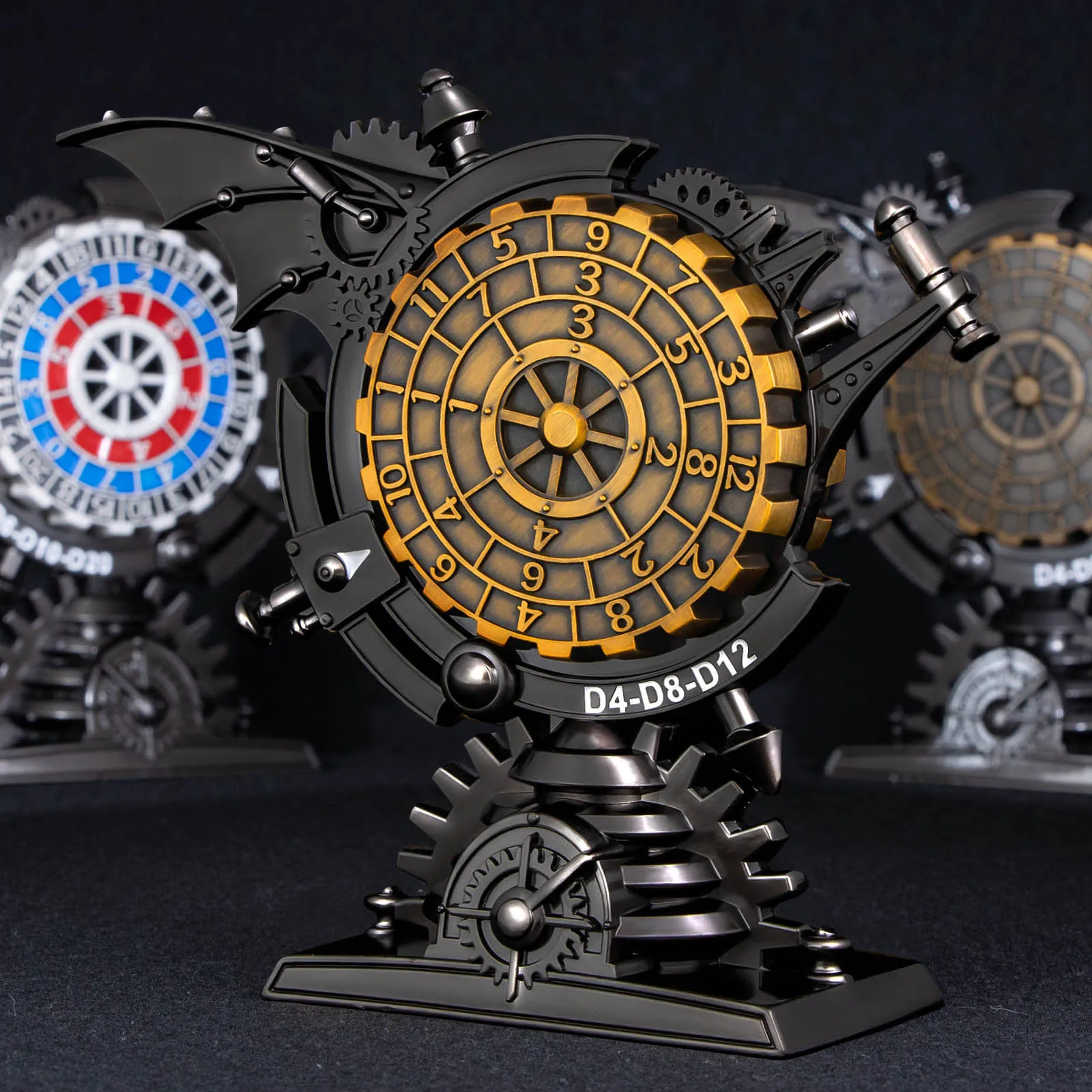 مجموعة نرد DND سبينر 7 في 1 من Steampunk، نرد لعب الأدوار المعدني D&D لتنينات الزنزانات، نرد دوار DND