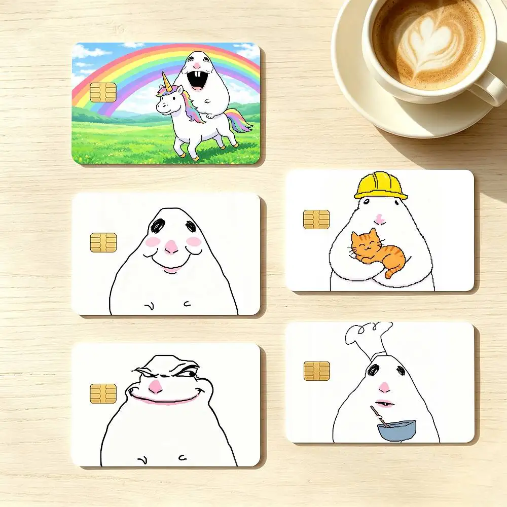 Creative Funny Hamster Meme  Credit Card HD Stickers Small Chip Waterproof Sticker Game Card Decal Gift