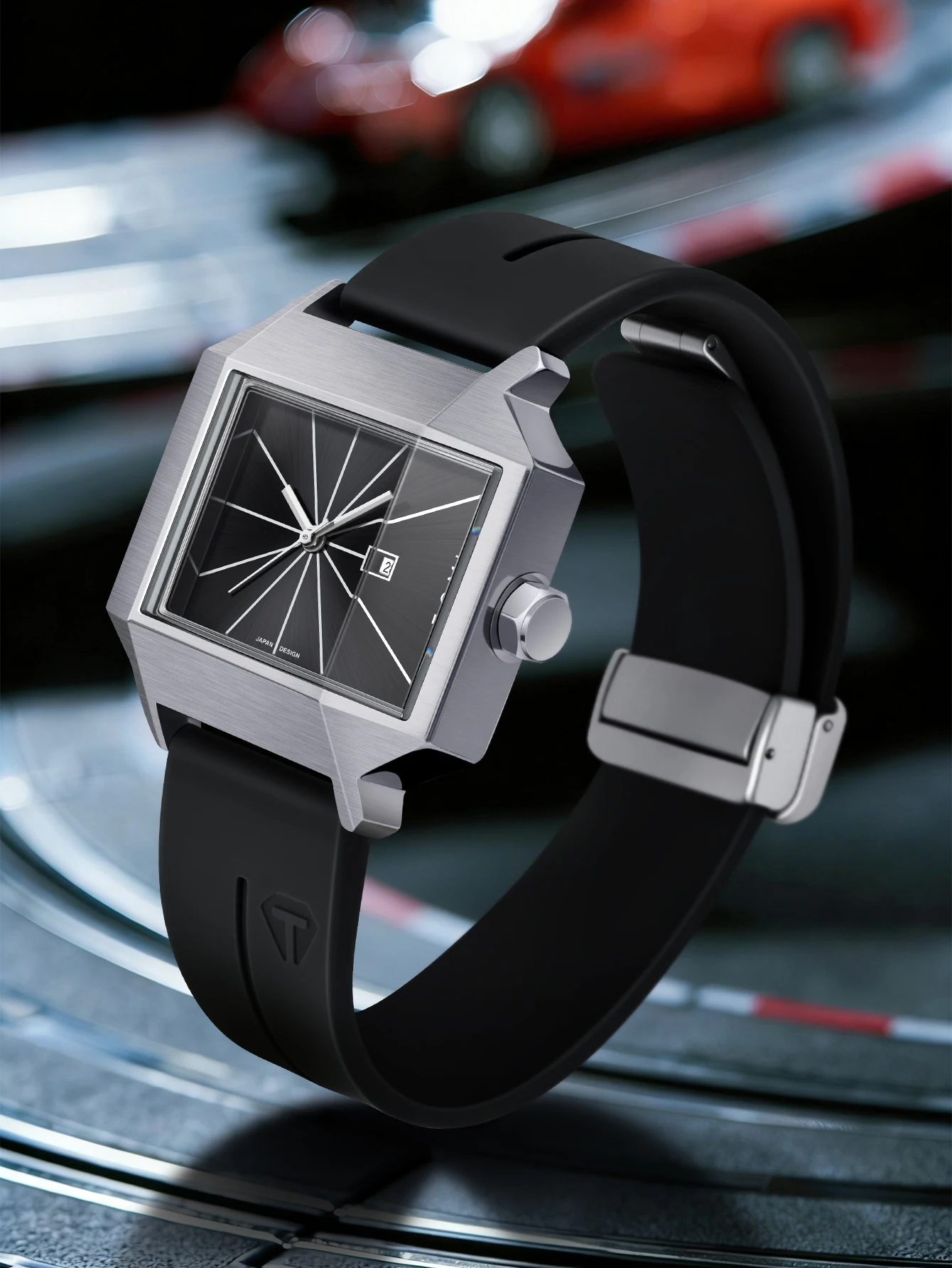 TOMI Schlichte Herrenuhr mit neuem Kalender, Quarz-Business-Mode-Armbanduhr, strukturiertes Herren-Geschenk – Detail 3