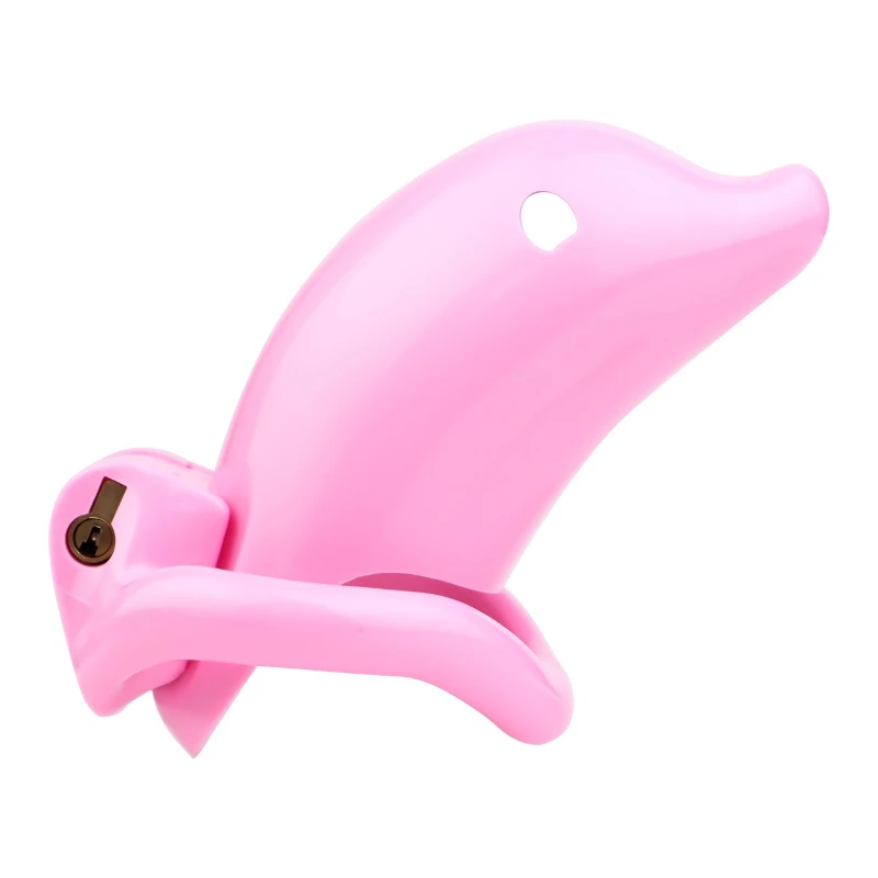 Jaula de castidad masculina Dolphin ABS bloqueo de pene Sissy 5 colores/2 tamaños jaula de gallo Dispositivo de Castidad uretral juguete sexual de entrenamiento BDSM