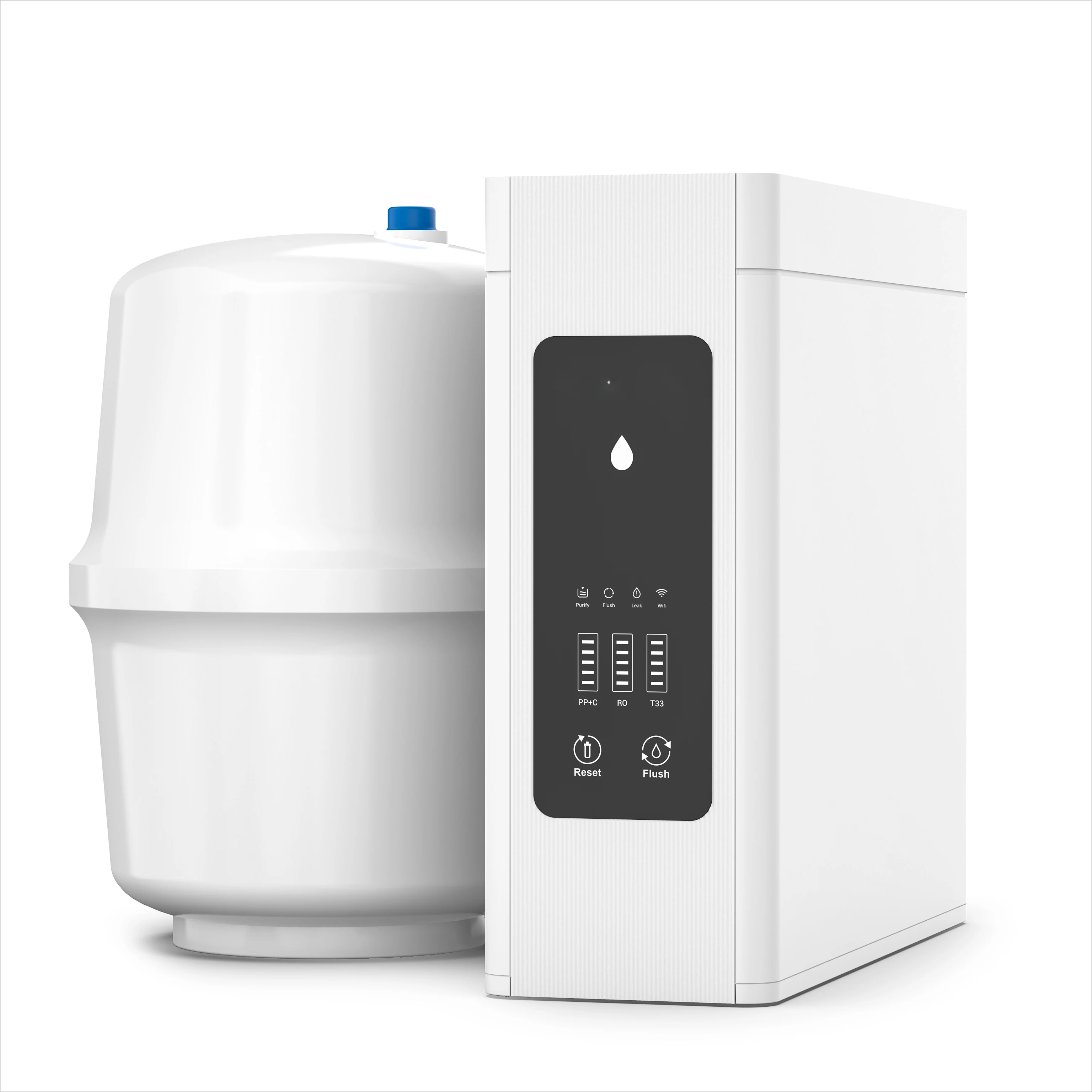 75g reverse osmosis system and lifetime reminder water filter system with 3.2G pressure tank